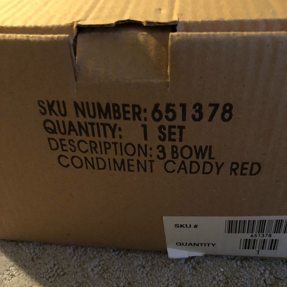 Tag Red Ceramic Serving Bowls with Stand - Picture 5 of 6